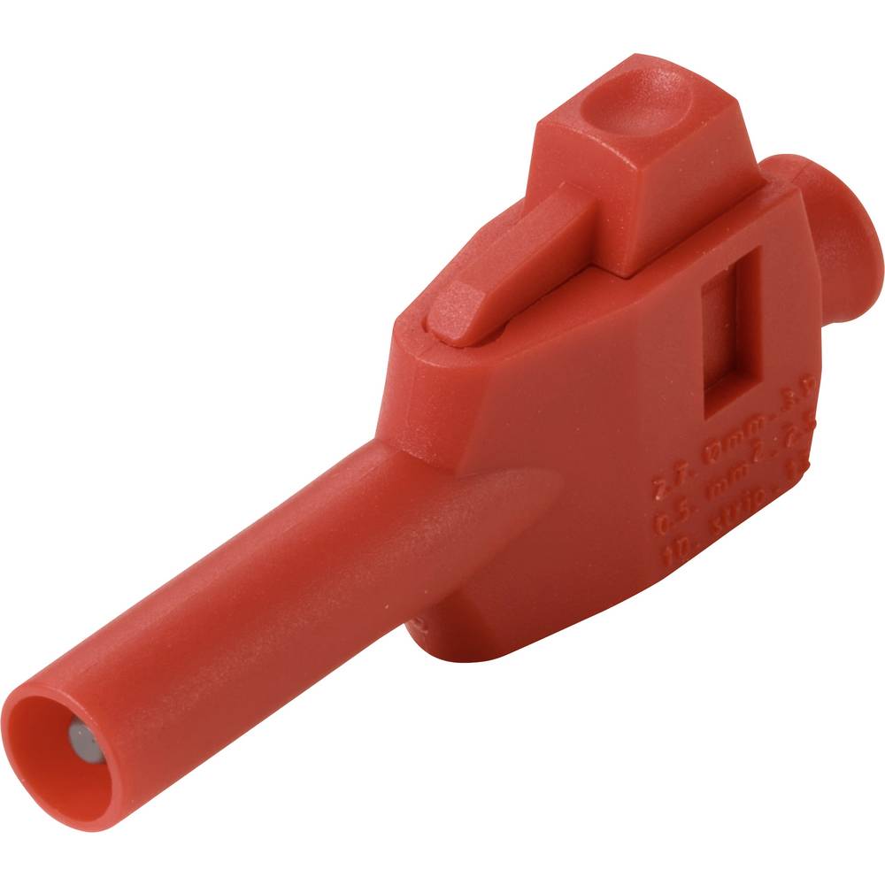 VOLTCRAFT MP-4 Laboratoriumstekker met klemaansluiting Stekker, recht Stift-Ø: 4 mm Rood 50 stuk(s) Box