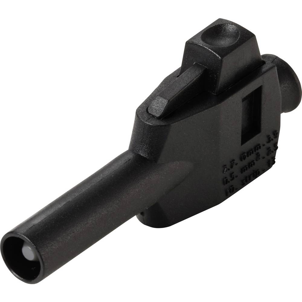 VOLTCRAFT MP-4 Laboratoriumstekker met klemaansluiting Stekker, recht Stift-Ø: 4 mm Zwart 50 stuk(s) Box