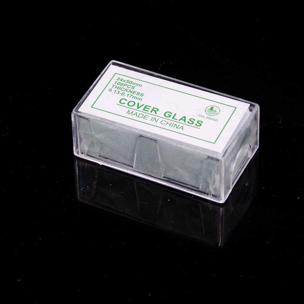 Pomelos 100 stuks glazen micro-afdekkingsslips 24x50 mm - microscoopglaasjesafdekkingen