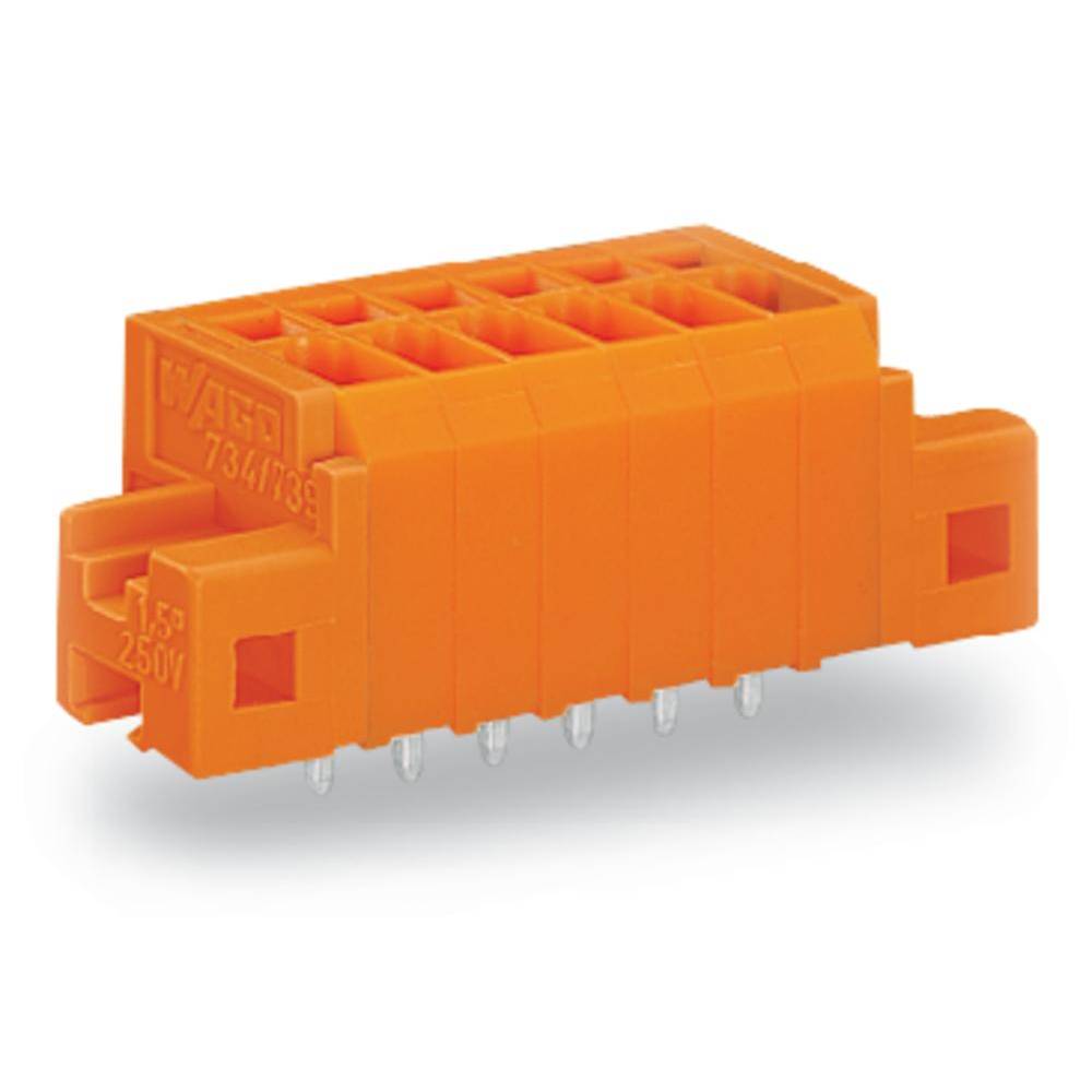 WAGO 739-334/001-000 Veerkrachtklemblok 1.50 mm² Aantal polen 4 Oranje 140 stuk(s)