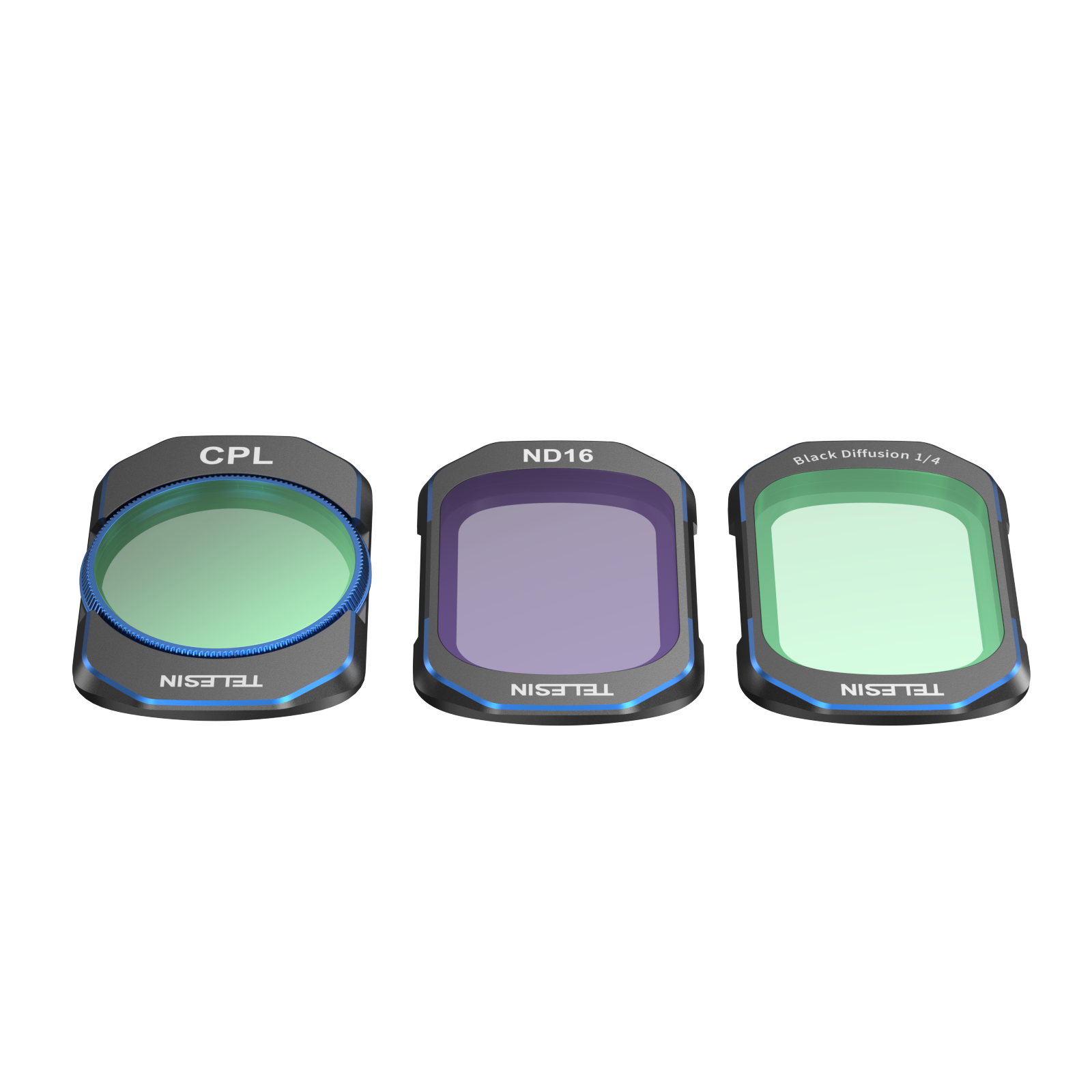 Telesin Filter Kit CPL+ND16+Diffusion voor DJI Osmo Pocket 3