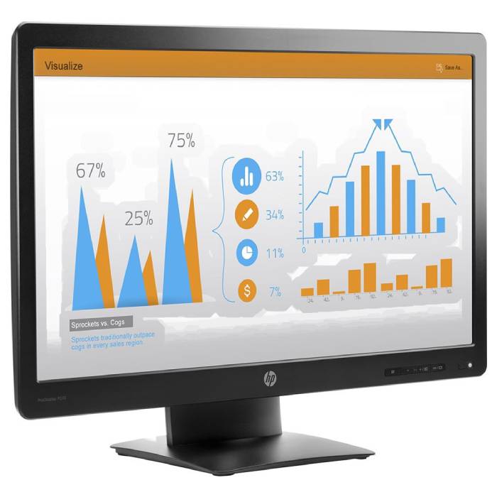HP ProDisplay P232 - 23 inch - 1920x1080 - DP - VGA - Zwart