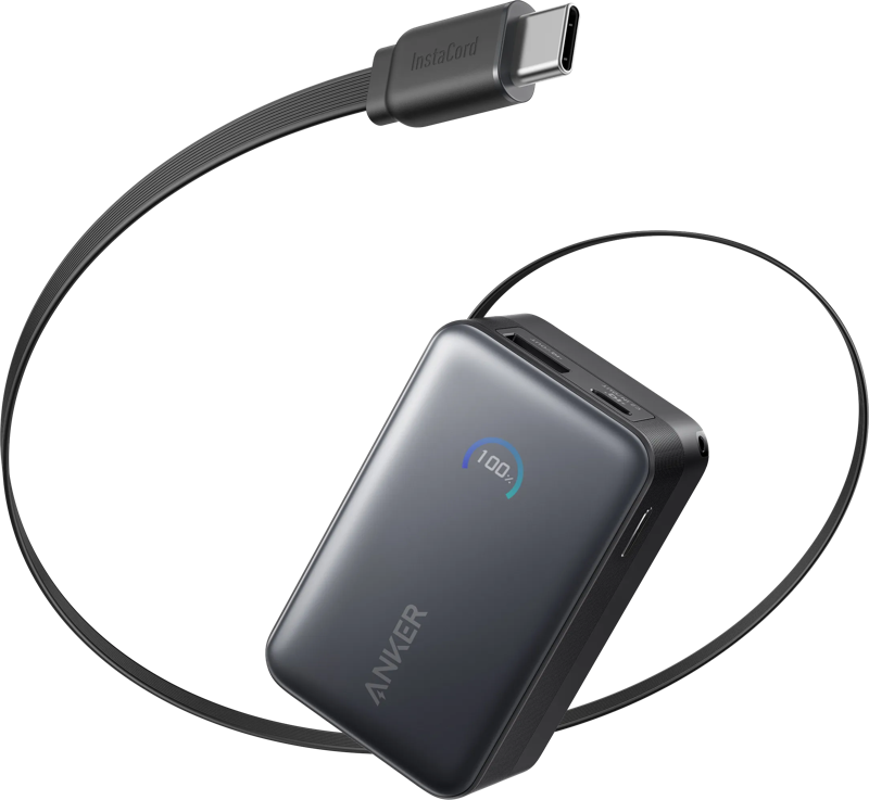Anker Nano Powerbank 10.000 mAh met 45 Watt Snelladen Zwart