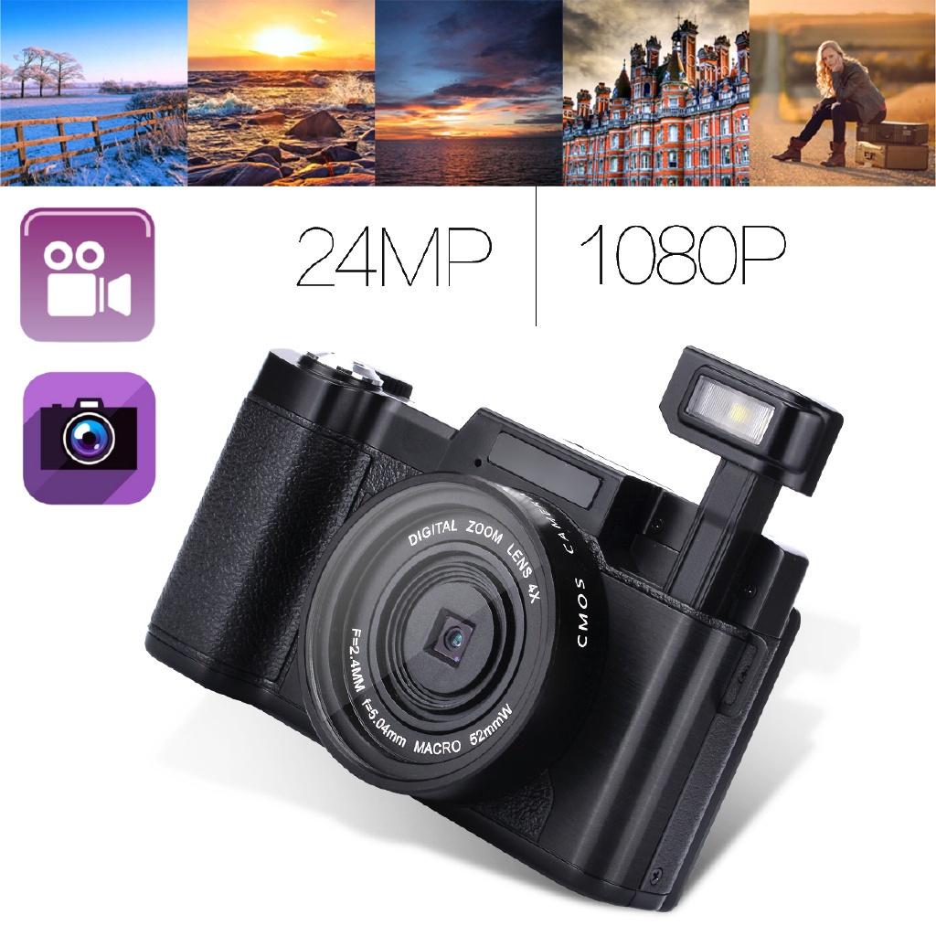 The Romantics Professionele HD 1080P videocamera, volledige vlog-digitale camera, 8,0 MP CMOS, max. 24 MP vlogcamera
