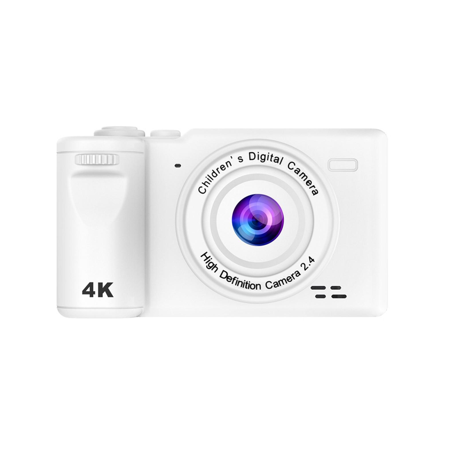 TOP HOME-002 1080p digitale camera's, 40MP voor- en achtercamera 8x digitale zoom, kindercamera cadeau, video's opnemen fotografie studentencamera met beugel One Size wit