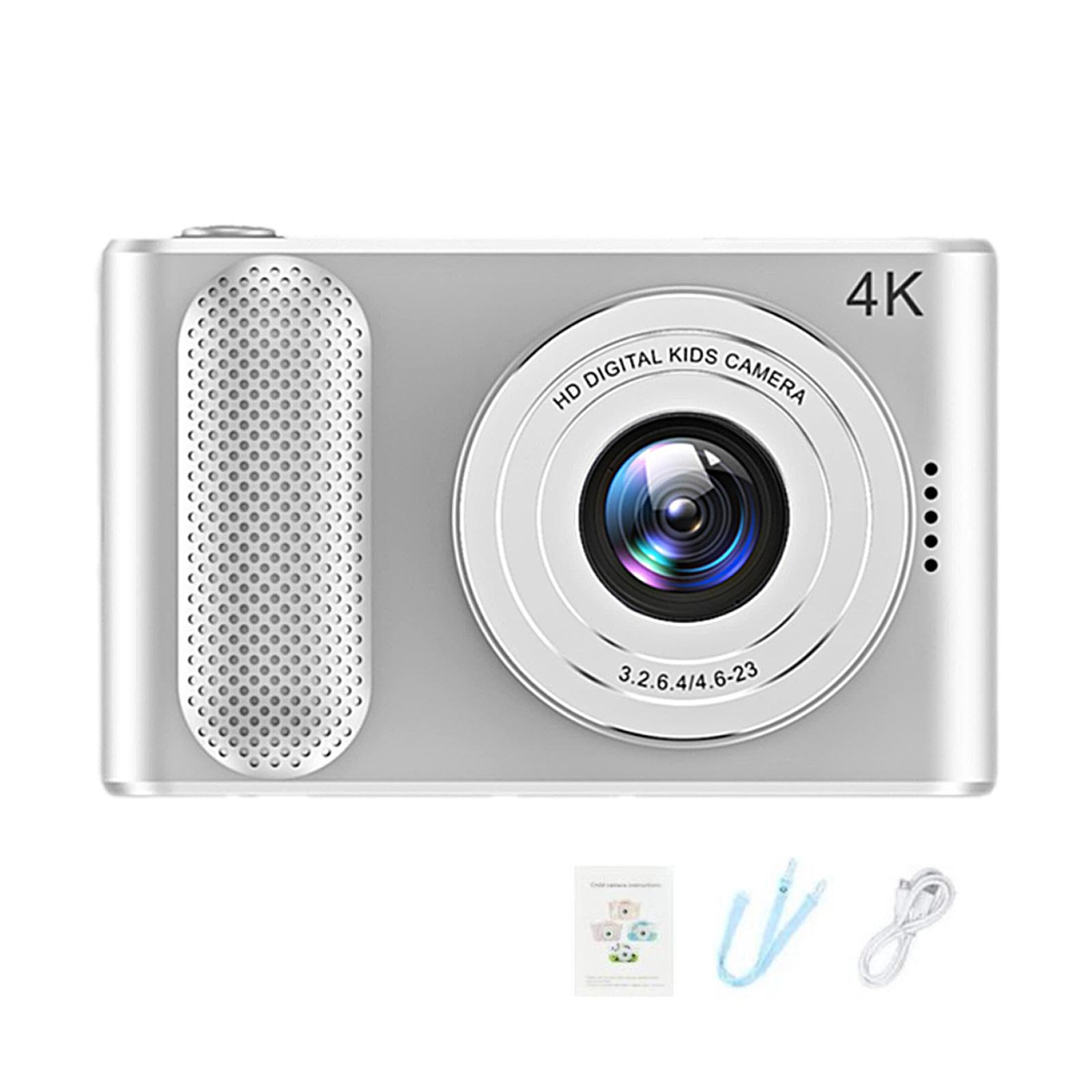Cyprinoid Kleine camera CCD r-camera's 44MP dubbele lens 4K 3280x2160 digitale opnamecamera voor jongensmeisjeskinderen zilver
