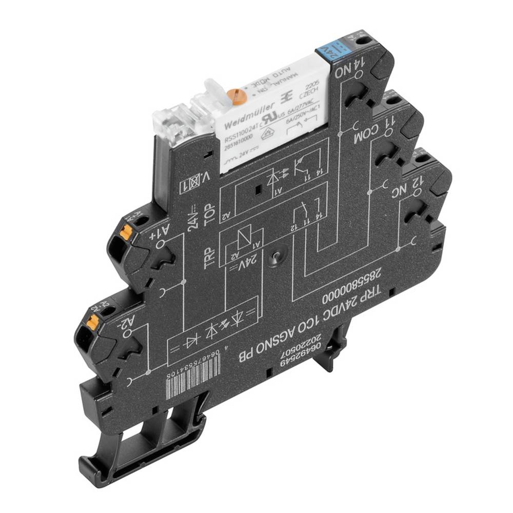 Weidmüller TRP 24VDC 1CO AGSNO PB Koppelrelais 10 stuk(s)