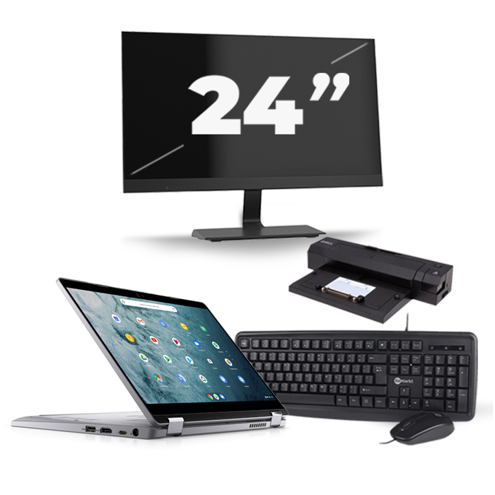 Dell Latitude 5300 2-IN-1 - Intel Core i5-8e Generatie - 13 inch - Touch - 16GB RAM - 256GB SSD - Windows 11 + 1x 24 inch Monitor