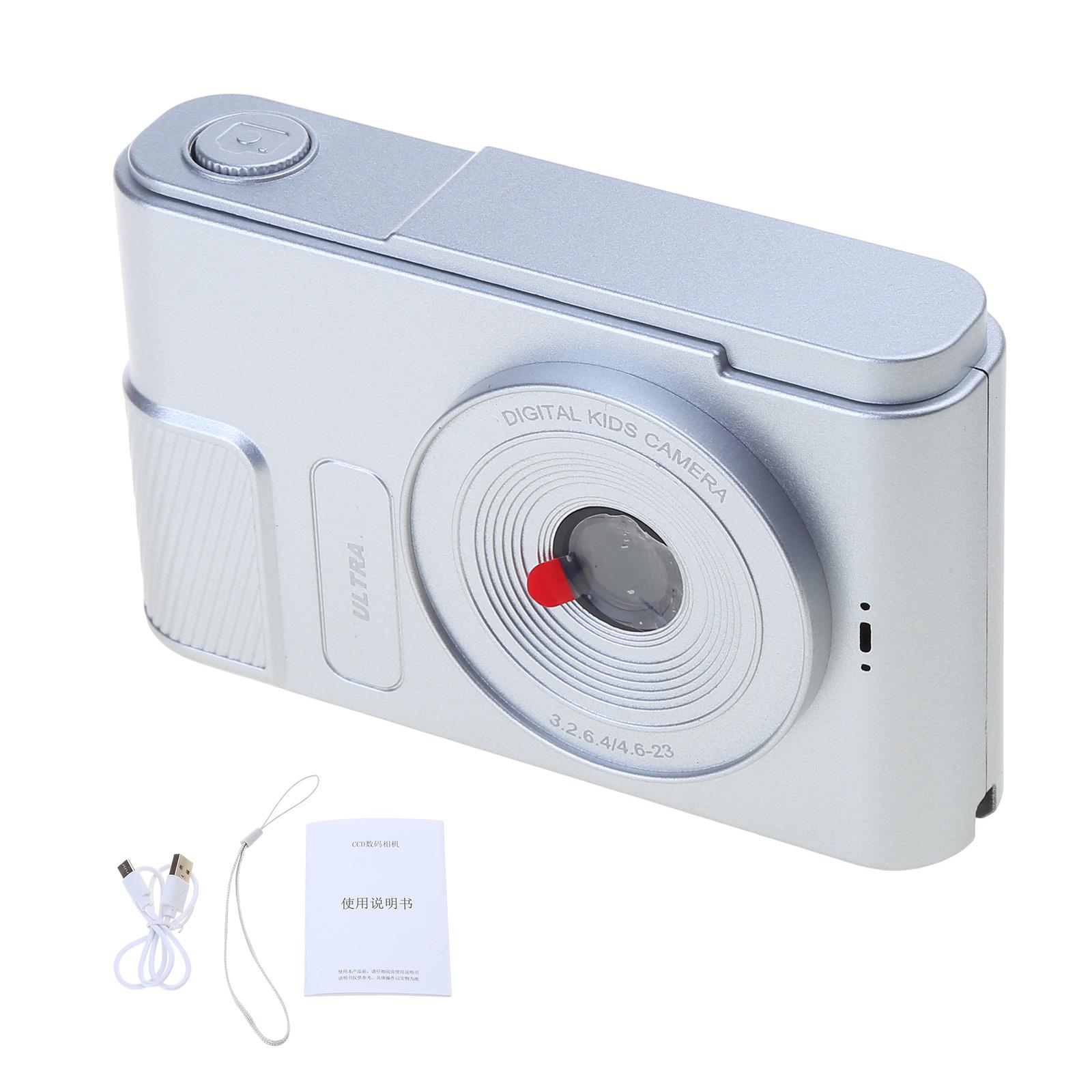 Cyprinoid Kleine camera CCD r-camera's 44MP dubbele lens 4K 3280x2160 digitale opnamecamera voor jongensmeisjeskinderen zilver
