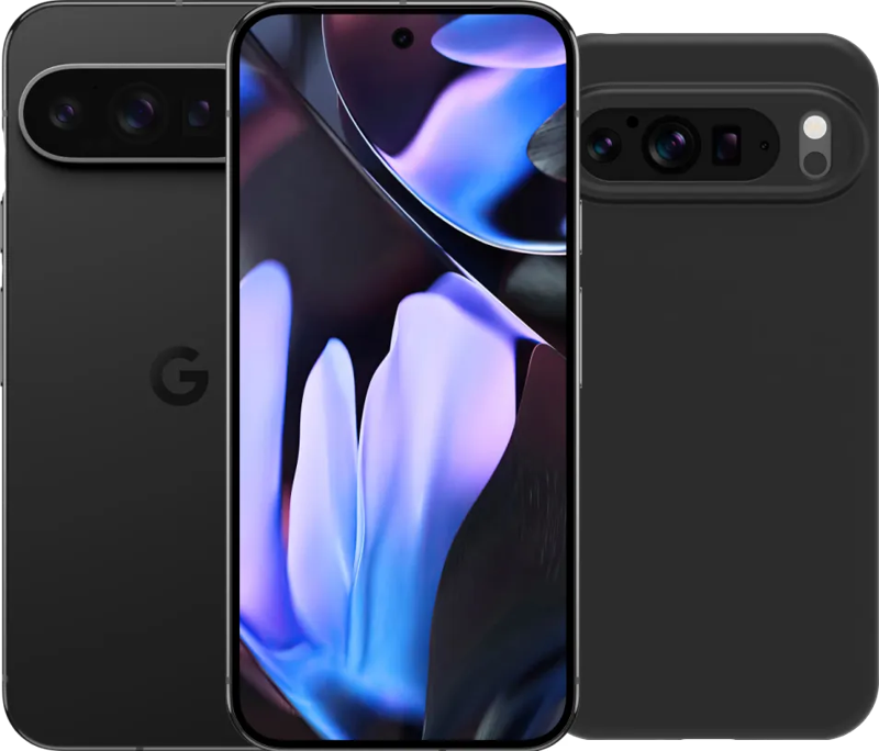 Google Pixel 9 Pro XL 256GB Zwart 5G + BlueBuilt Back Cover Zwart