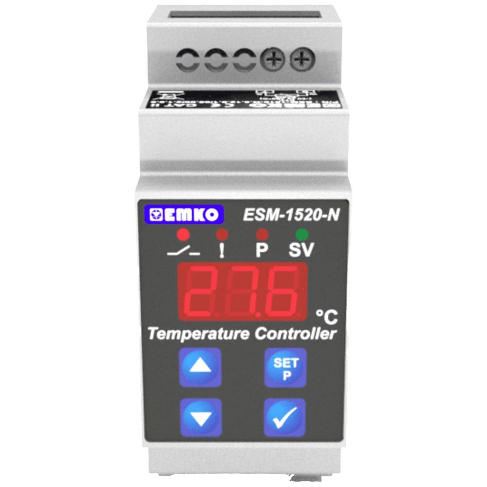 Emko ESM-1520-N.5.18.0.2/01.00/2.3.0.0 Tweestanden- en PID-regelaar Temperatuurregelaar NTC -50 tot +100 °C Relais 5 A (l x b x h) 61.2 x 35 x 90 mm