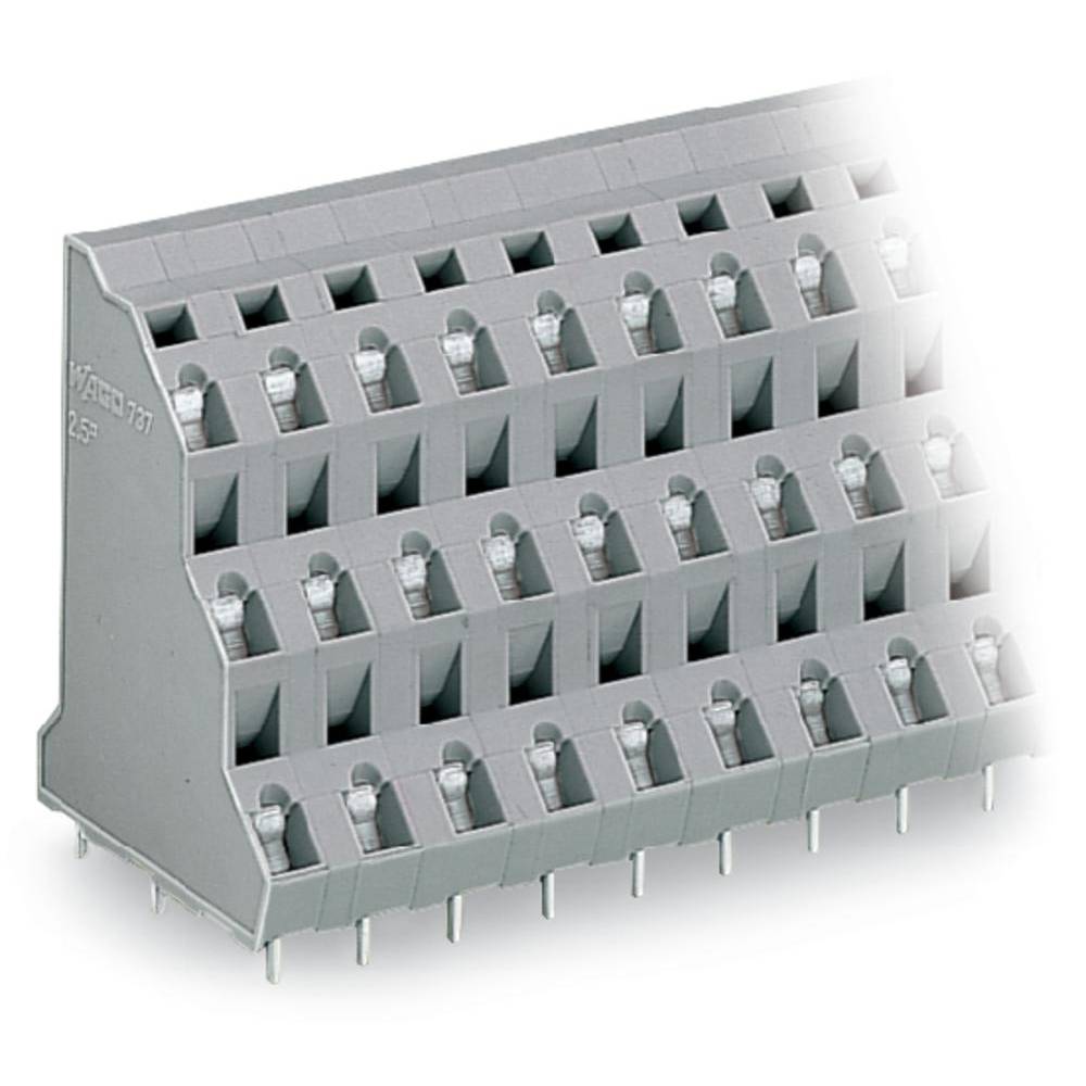 WAGO 737-512 Drie niveau klem 2.50 mm² Aantal polen 36 Grijs 8 stuk(s)