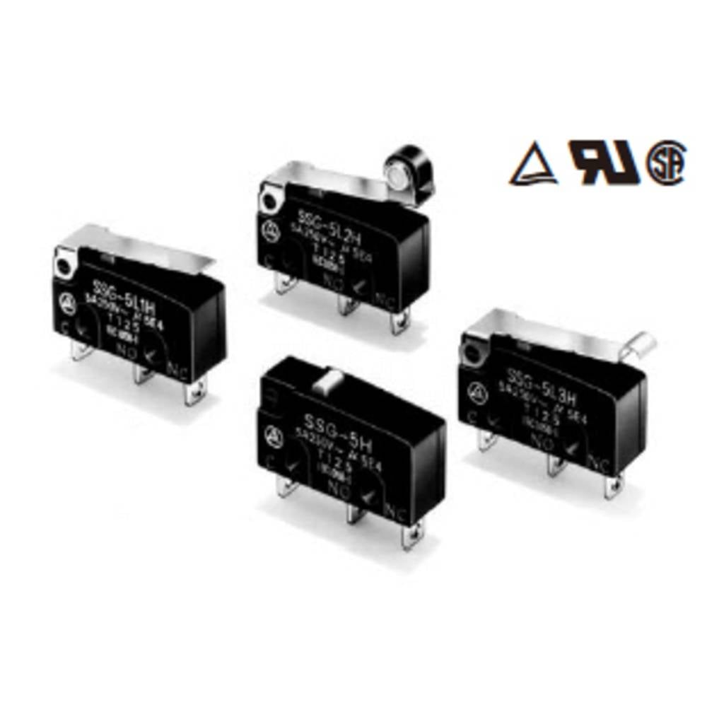 Omron SSG-5L1T Microschakelaar 125 V/AC 5 A 1x aan/(aan) 1 stuk(s) Bag