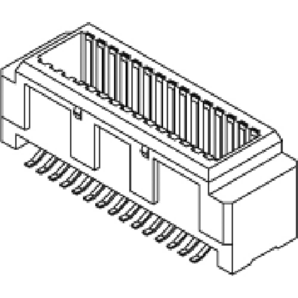 Molex 501920-4001-TR375 Male header, inbouw (standaard) Totaal aantal polen: 40 Rastermaat: 0.5 mm Inhoud: 1 stuk(s) Tape on Mini reel