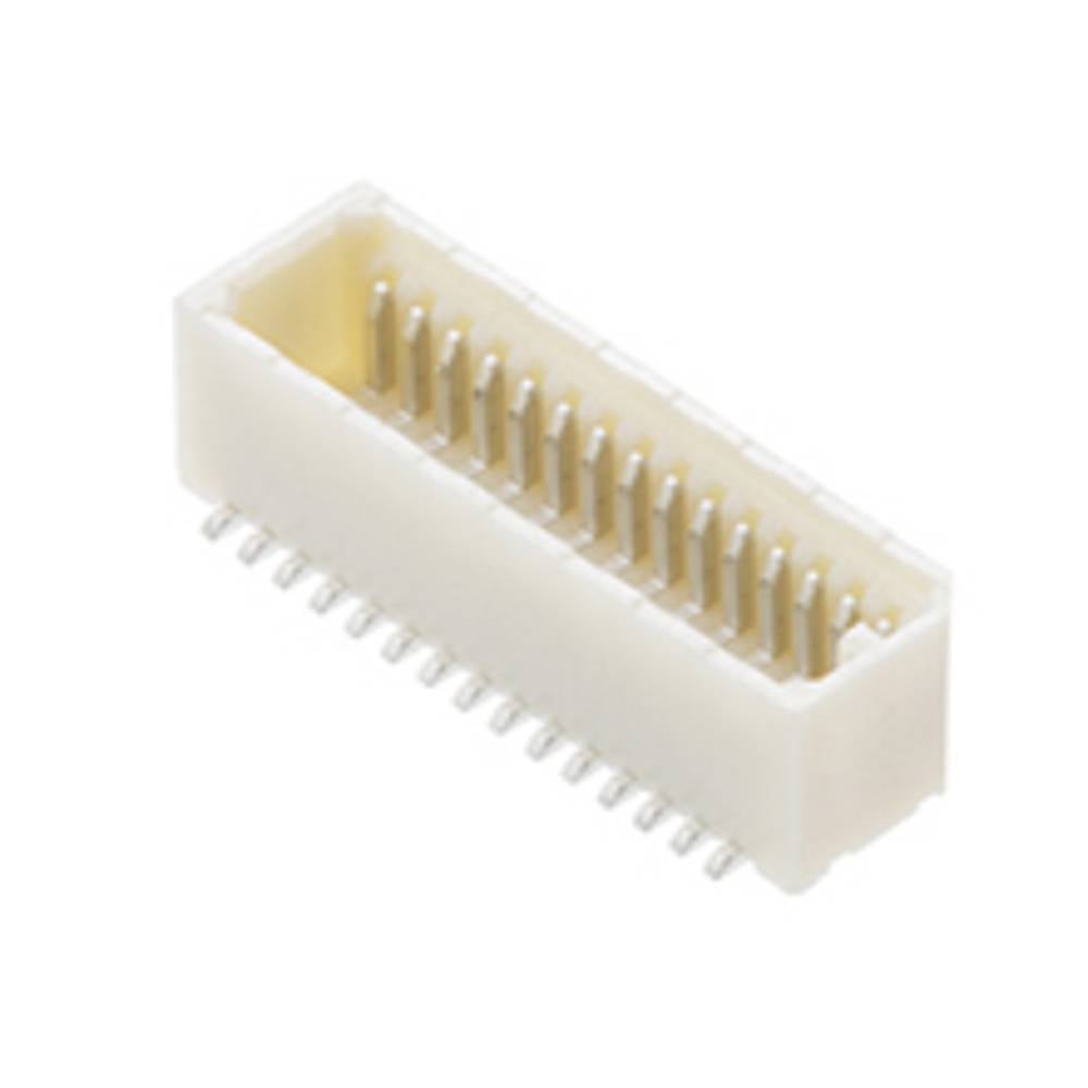 Molex 53307-1071 Male header, inbouw (standaard) Totaal aantal polen: 10 Rastermaat: 0.8 mm Inhoud: 1 stuk(s) Tape on Mini reel