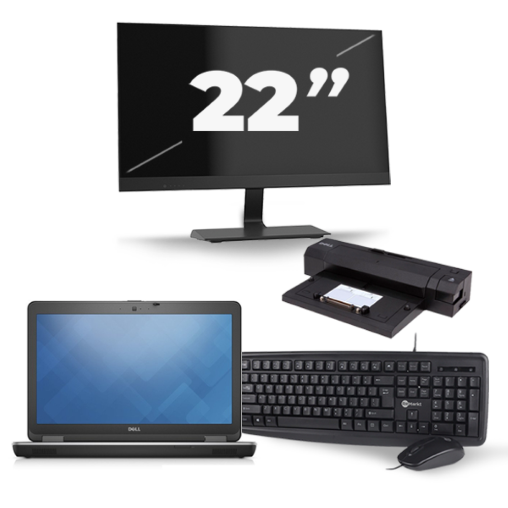 Dell Latitude E6540 - Intel Core i5-4e Generatie - 15 inch - 8GB RAM - 256GB SSD - Windows 11 + 1x 22 inch Monitor