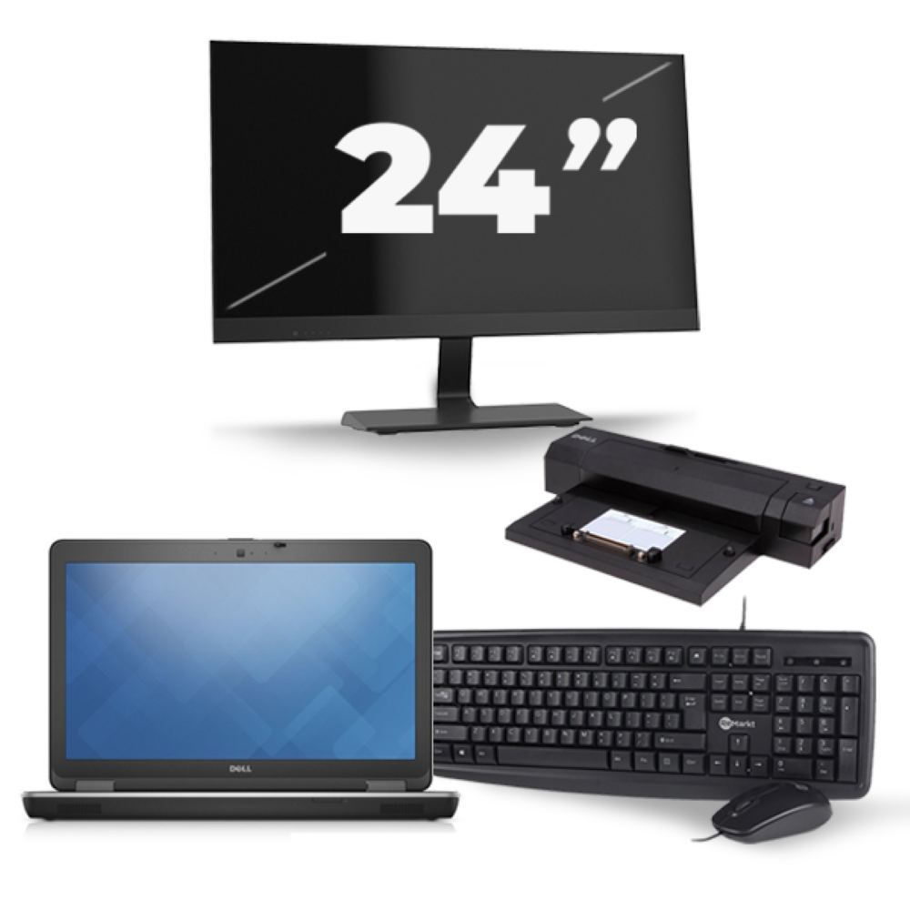 Dell Latitude E6540 - Intel Core i5-4e Generatie - 15 inch - 8GB RAM - 256GB SSD - Windows 11 + 1x 24 inch Monitor