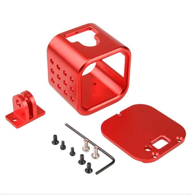 Gopro accessories CNC Aluminium Beschermend Behuizingshoes Frame voor GoPro Hero 4/5 Session Go Pro Sport Action Camera Accessoires rood