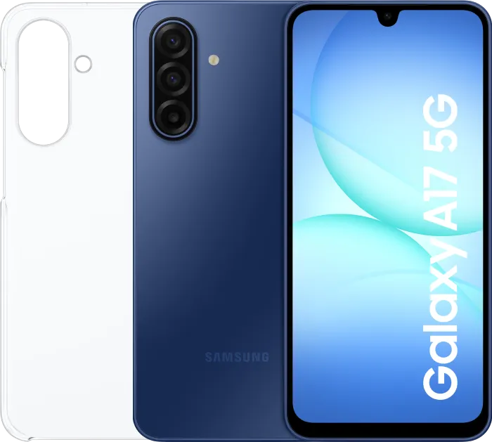Samsung Galaxy A17 128GB Blauw 5G +  Back Cover Transparant