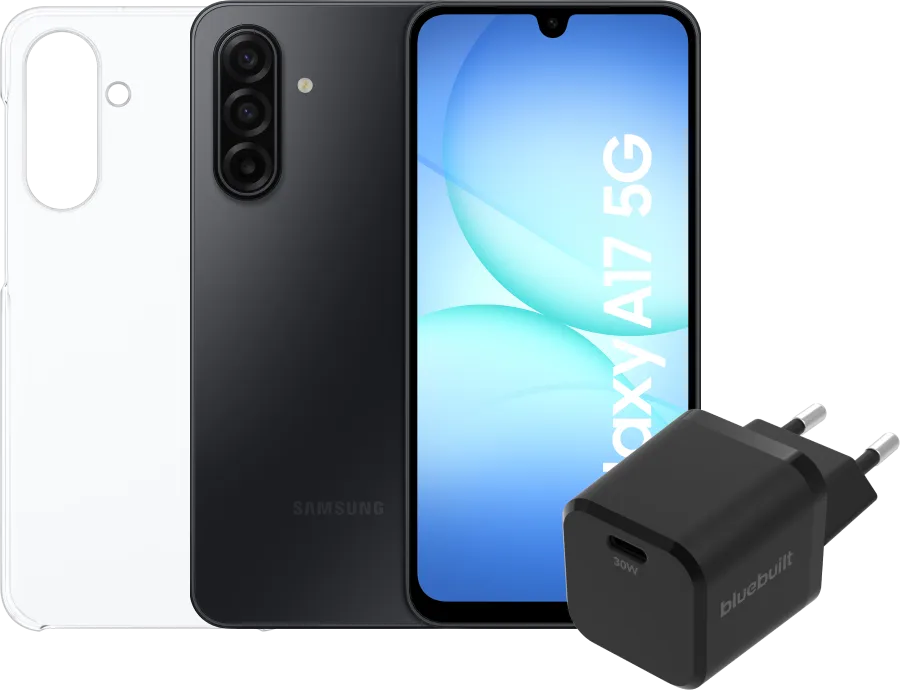 Samsung Galaxy A17 128GB Zwart 5G + Accessoirepakket