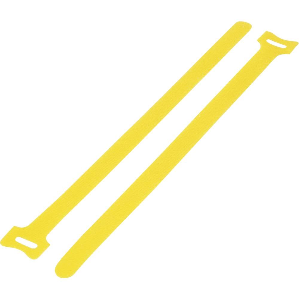 TRU COMPONENTS Klittenband kabelbinder Om te bundelen Haak- en lusdeel (l x b) 310 mm x 16 mm Geel 20 stuk(s)