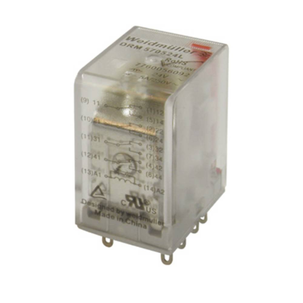 Weidmüller DRM570024LD Steekrelais 24 V/DC 5 A 4x wisselcontact 20 stuk(s)