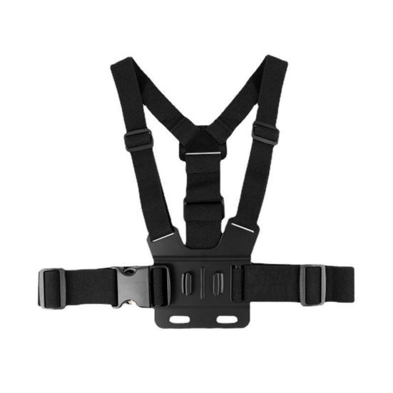 Mystic Mart Borstgemonteerde harnasband Verstelbaar Veilig Stabiel Camerabevestiging Antislip cameraschouderband voor GoPro-serie/voor Insta360/voor Drift Frosting Surface