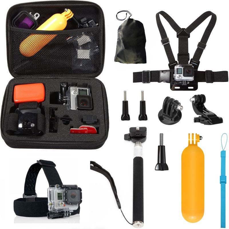 Onlyly Accessoireset 10 in 1 riemen Accessoireset voor Gopro Hero 5 4 Sessie 3+ 3 Yi Actiecamera 1 set