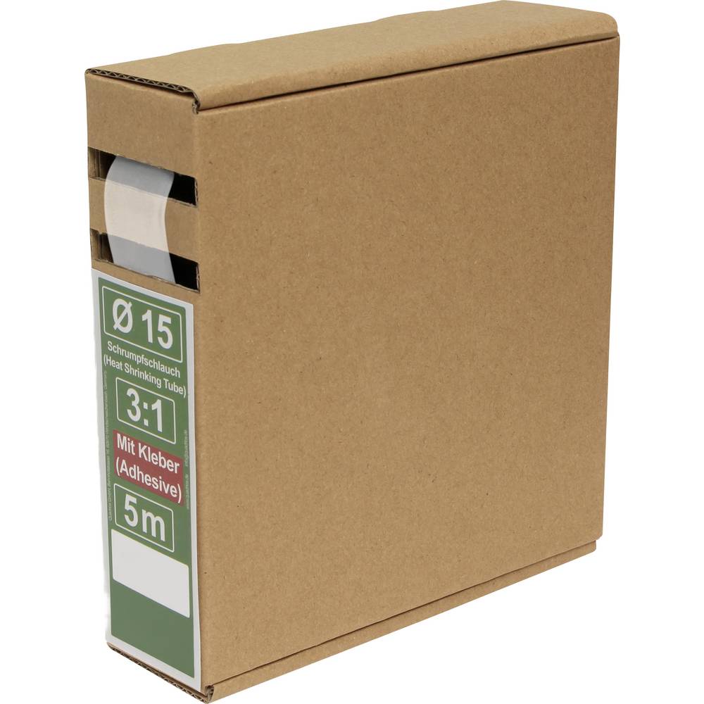 Quadrios 25CA504 Krimpkous met lijm Transparant Krimpverhouding:3:1 5 m