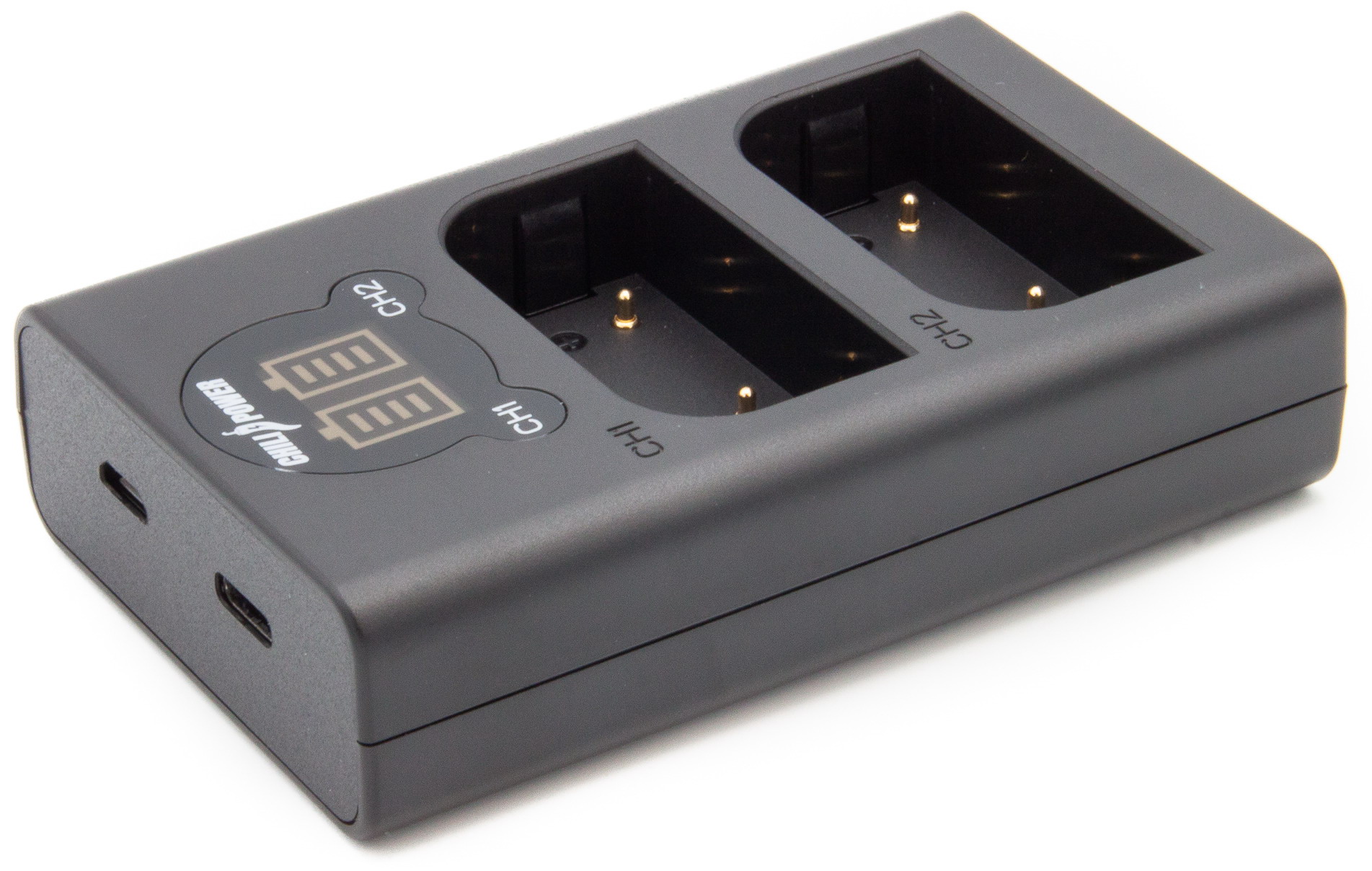 ChiliPower Olympus BLX-1 dubbellader voor 2 camera accu's (tegelijk)