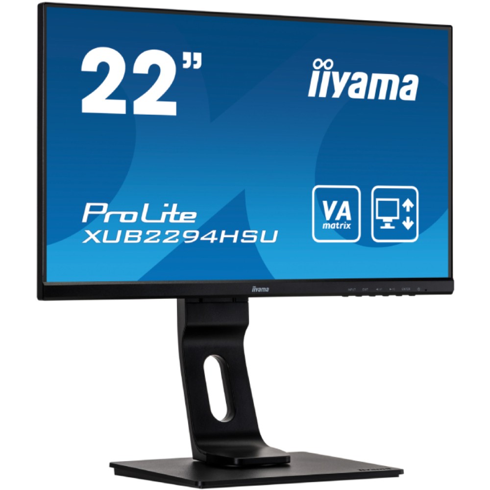 Iiyama ProLite XUB2294HSU - 22 inch - 1920x1080 - DP - HDMI - VGA - Zwart