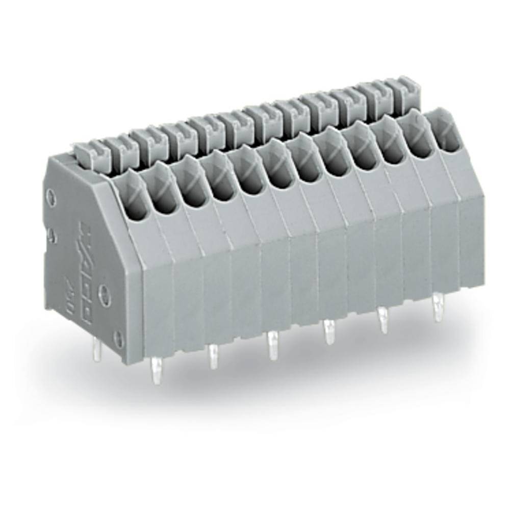 WAGO 250-1413 Veerkrachtklemblok 0.50 mm² Aantal polen 13 Grijs 120 stuk(s)