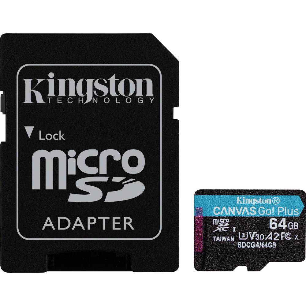Kingston Canvas Go! Plus microSDXC-kaart 64 GB Class 10 UHS-I