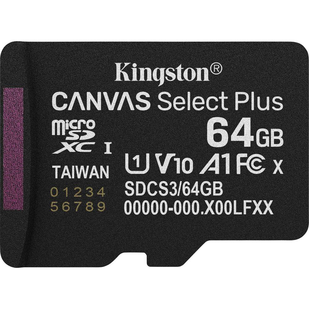Kingston Canvas Select Plus microSDXC-kaart 64 GB Class 10 UHS-I