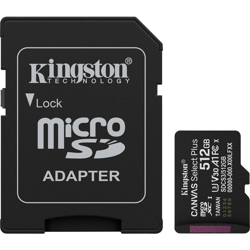 Kingston Canvas Select Plus microSDXC-kaart 512 GB Class 10 UHS-I