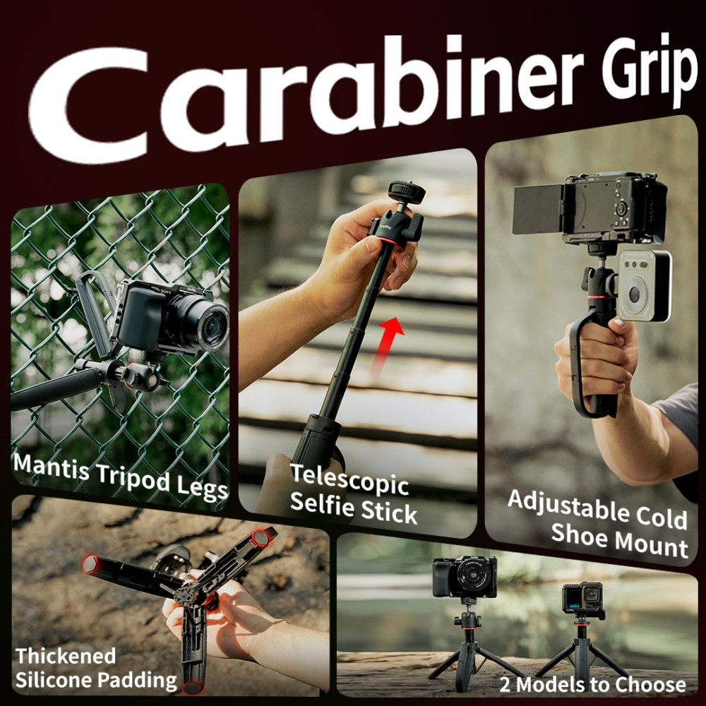 SmallRig 5568 VT-07 Action Cam Mantis Tripod In Carabiner Shape