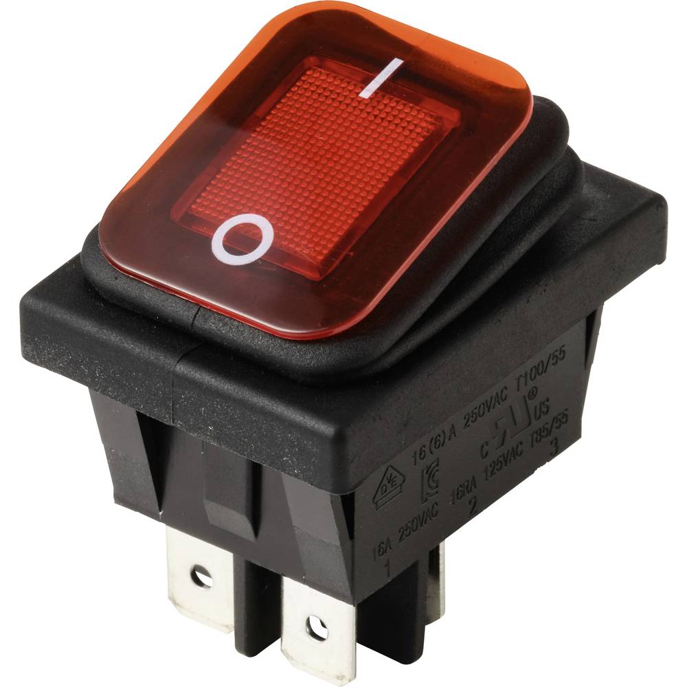 TRU COMPONENTS TC-13599528 Wipschakelaar 250 V/AC 16 A 2x uit/aan IP65 (front) Continu 1 stuk(s)