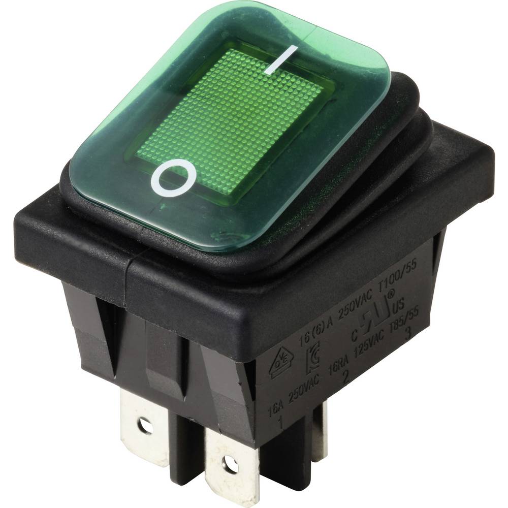 TRU COMPONENTS TC-13599532 Wipschakelaar 250 V/AC 16 A 2x uit/aan IP65 (front) Continu 1 stuk(s)