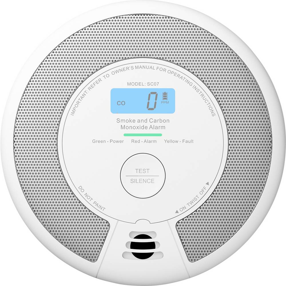 X-Sense SC07 Rook- en koolmonoxidemelder (b x h x d) 146 x 51 x 146 mm