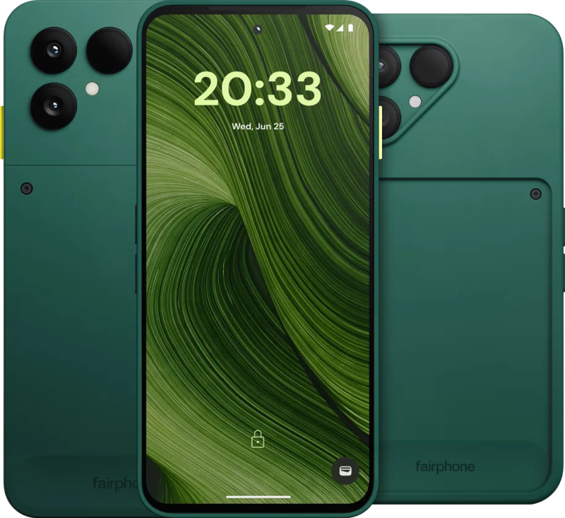 Fairphone 6 256GB Groen 5G +  6 Protective Back Cover Groen