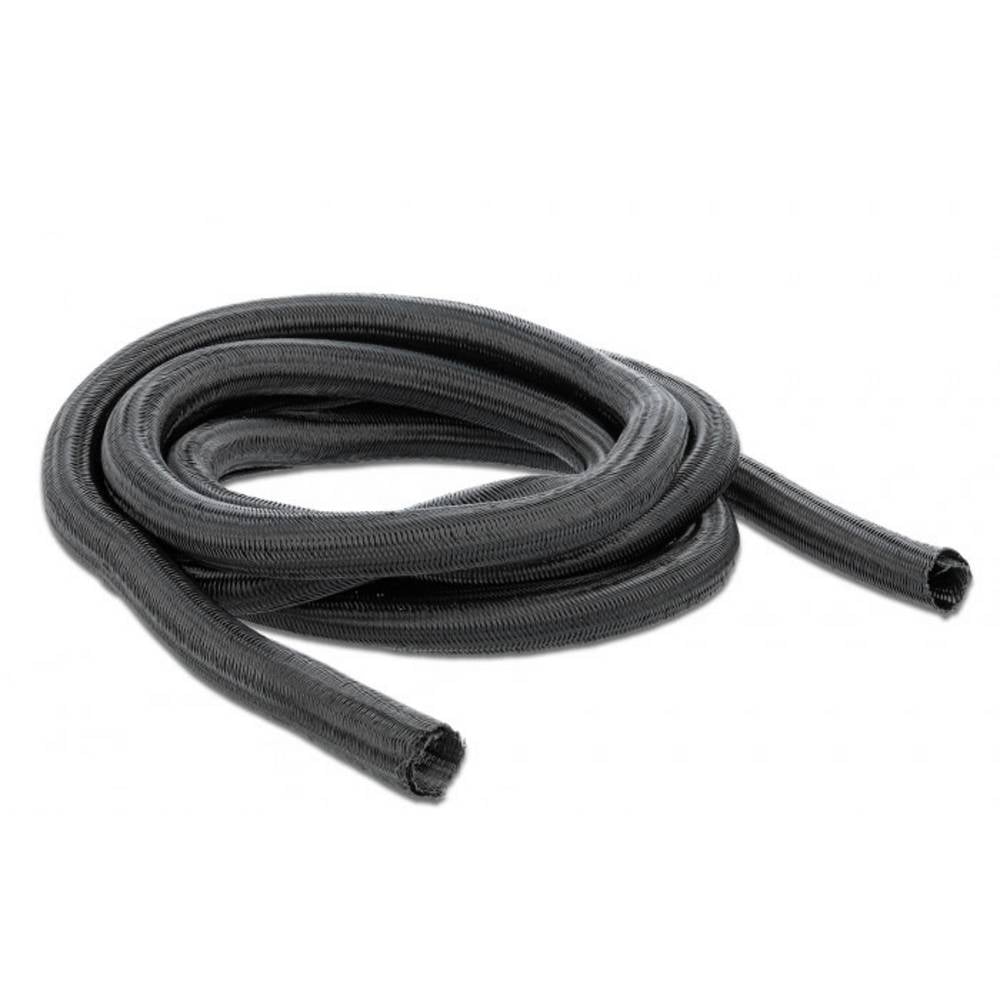 Delock 18852 18852 Gevlochten slang Zwart Polyester 10 mm (max) 1 stuk(s)