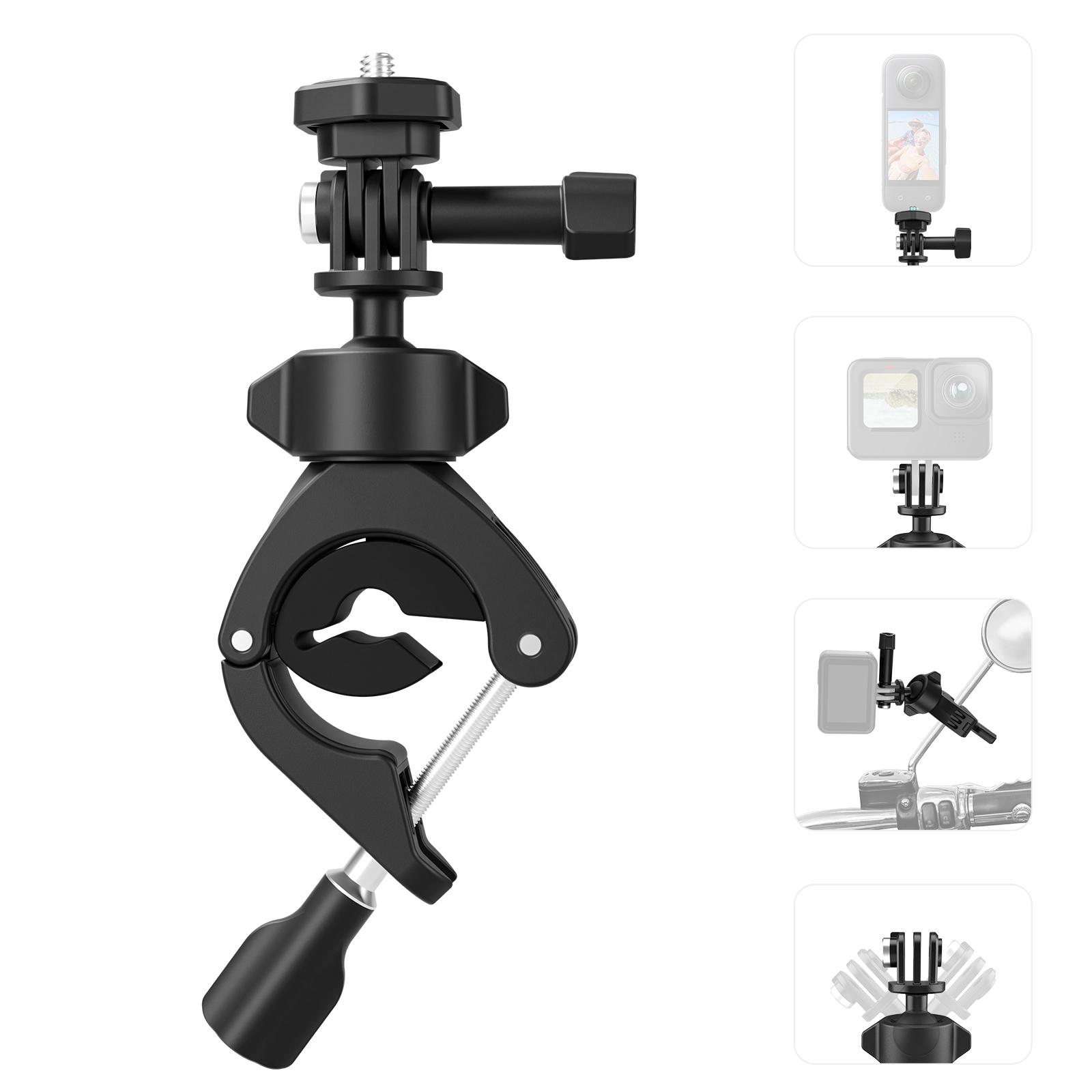 Andoer TELESIN TE-HBM-004 Camera Mount Clamp Mount Fietsstuur Adapter Mount 360 graden Draaibaar met zwart