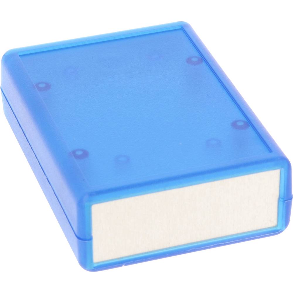 Hammond Electronics 1593BBALTBU Handbehuizing 95 x 77 x 30 ABS kunststof, Aluminium Blauw (transparant) 1 stuk(s)