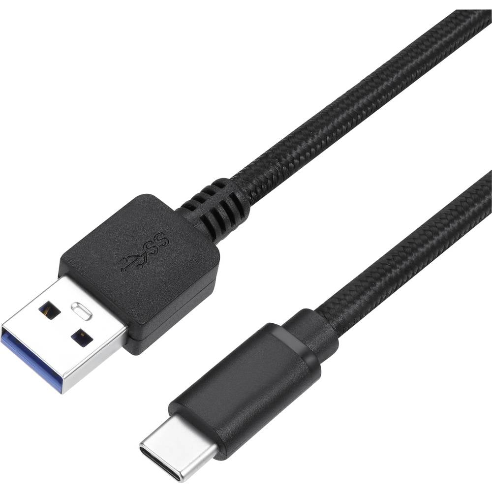 Perixx USB-kabel USB 3.0 USB-A stekker, USB-C stekker 1.00 m Zwart 11797