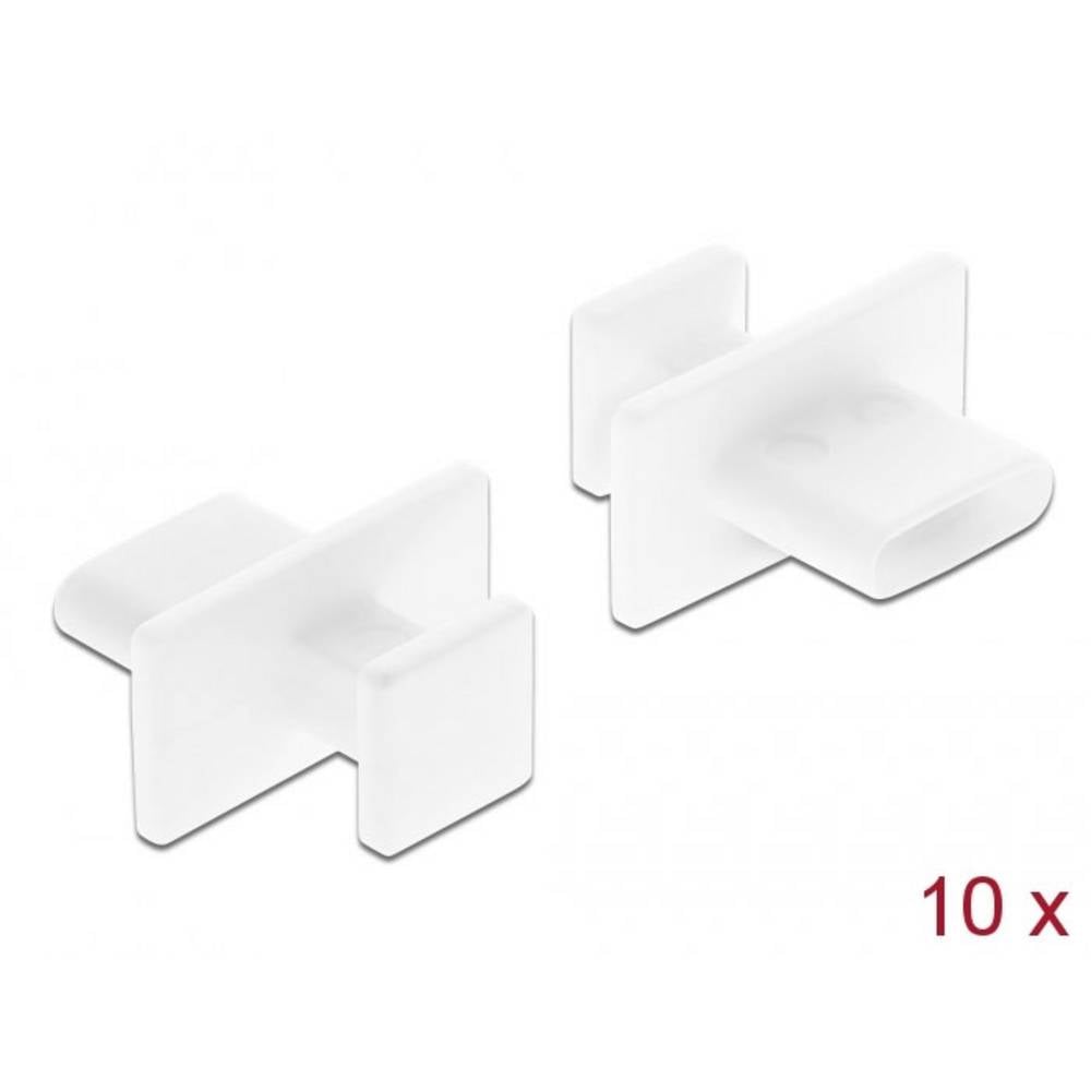 Delock 64097 64097  stofbescherming voor USB type-C-bus met grote handgreep 10 stuks wit 1 stuk(s)