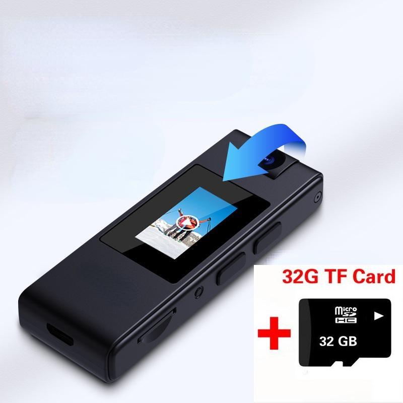 Sombrero Draagbare HD 1080P-camera met nachtzicht en scherm voor buitensporten Plus 32GB Card