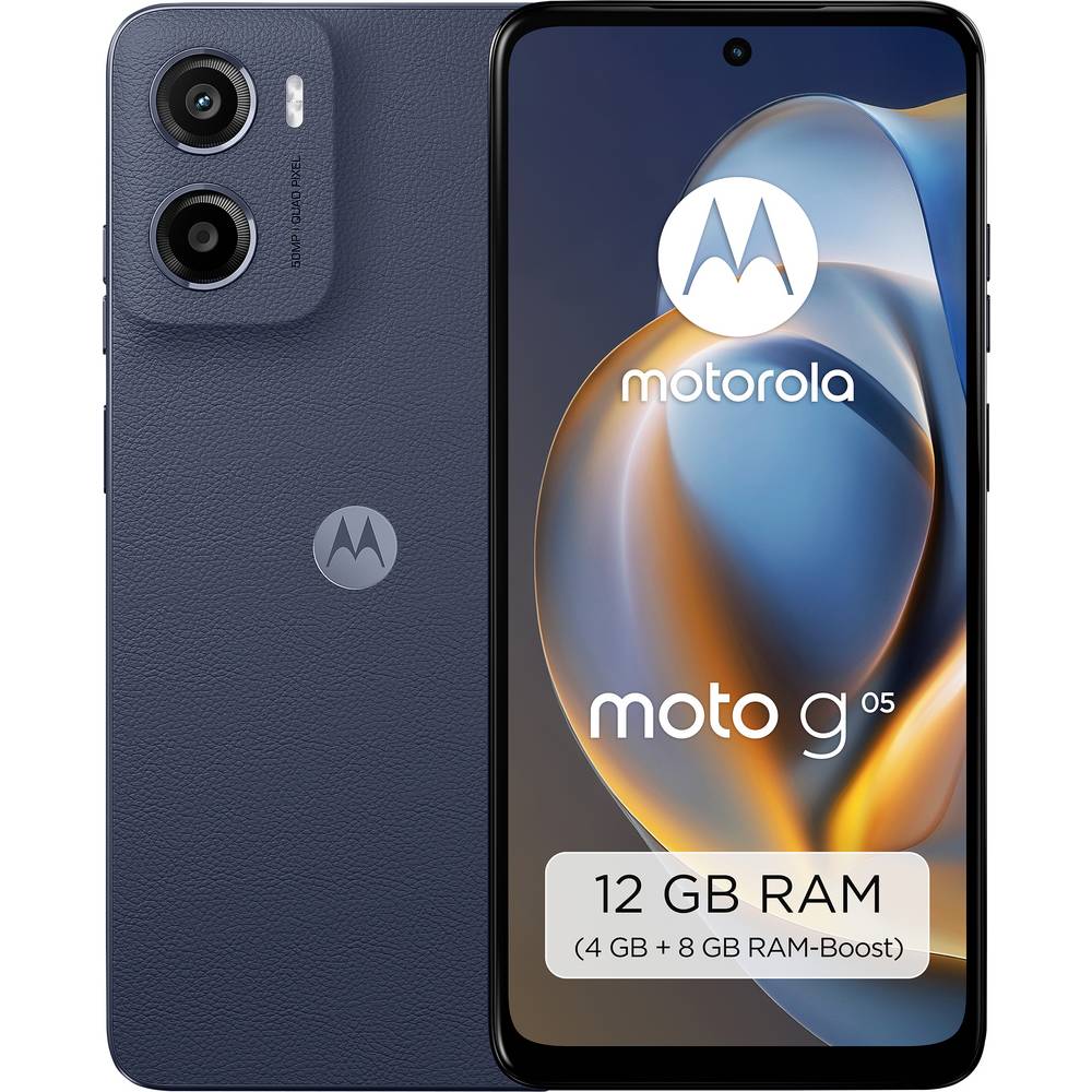 Motorola g05 Smartphone 128 GB 16.9 cm (6.67 inch) Energielabel A (A - G) Blauw Android 15 Dual-SIM