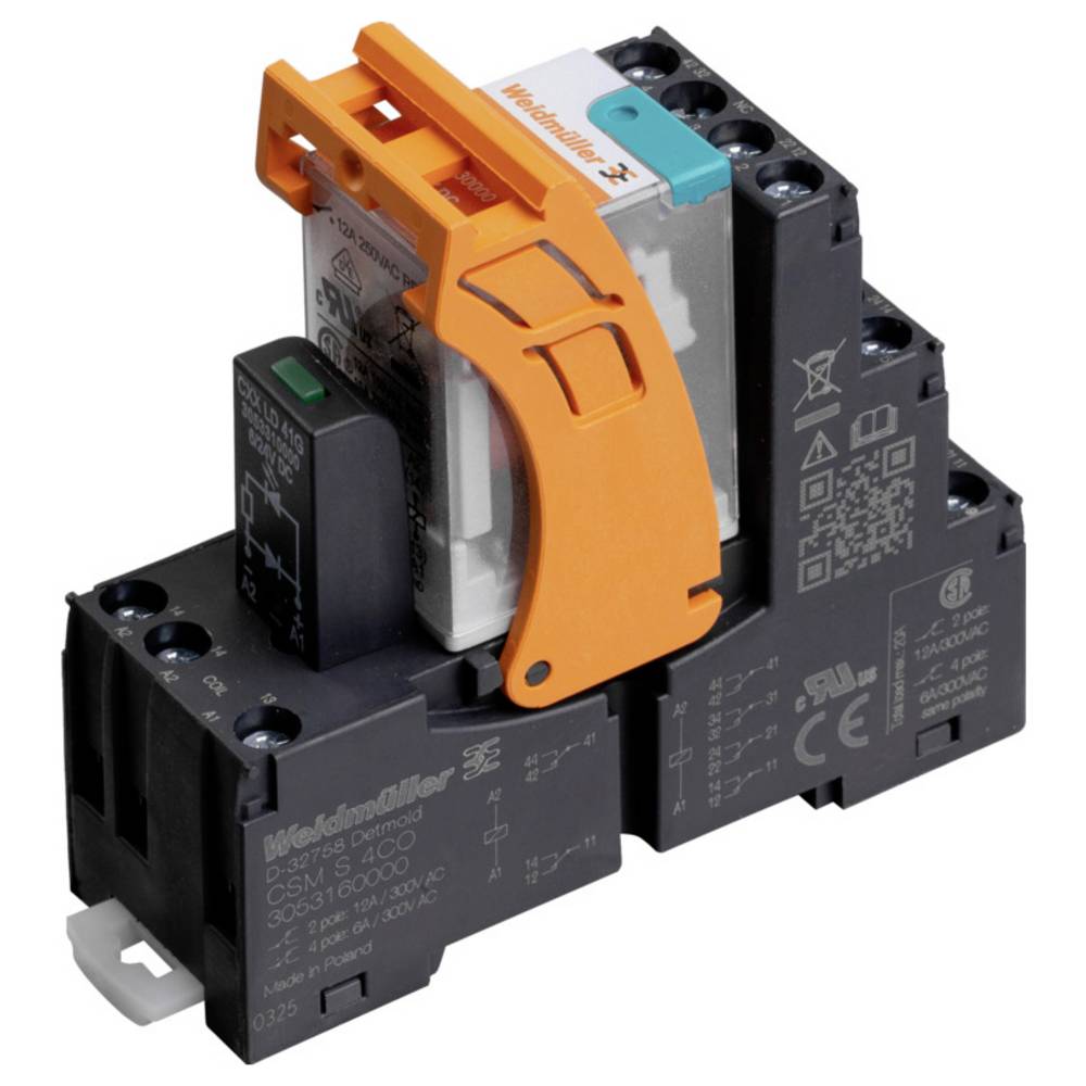 Weidmüller CRMKIT S 24VDC 4CO L/D Koppelrelais 24 V/DC 6 A 4x wisselcontact 5 stuk(s)