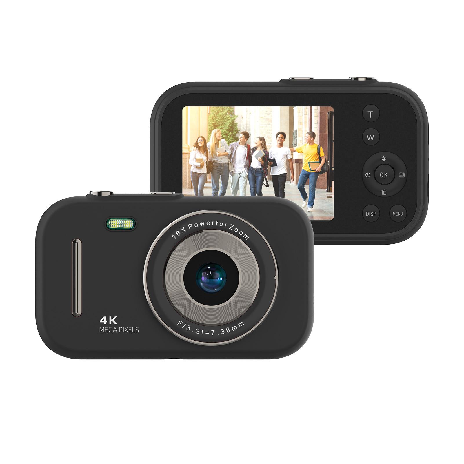 Honor Electronics 4K Digitale Camera Draagbare Digitale Videocamera 48MP 2.8 Inch IPS Scherm 16X Zoom Ingebouwde Batterij zwart