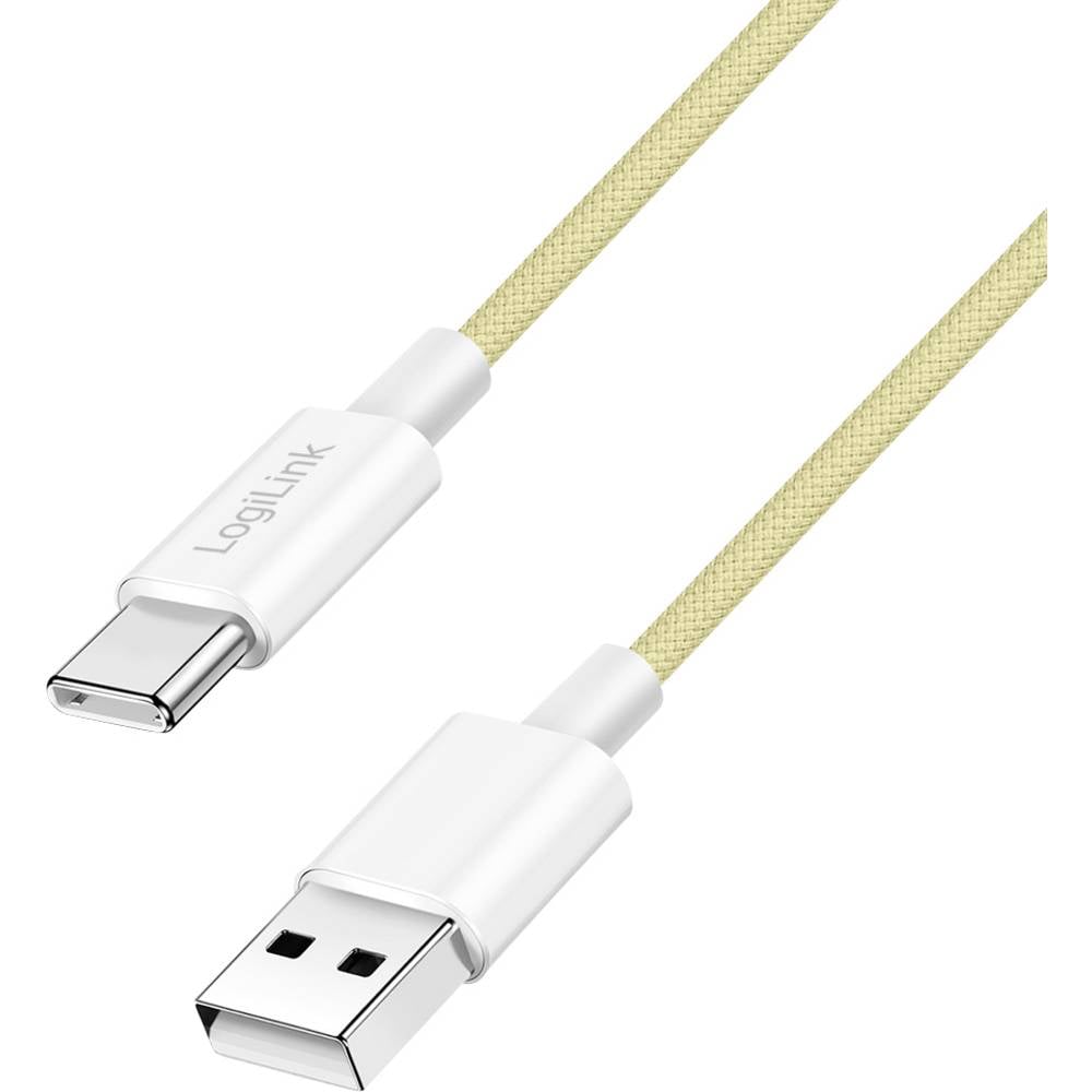 LogiLink USB-C-kabel USB 2.0 USB-A stekker, USB-C stekker 1.5 m Geel CU0334